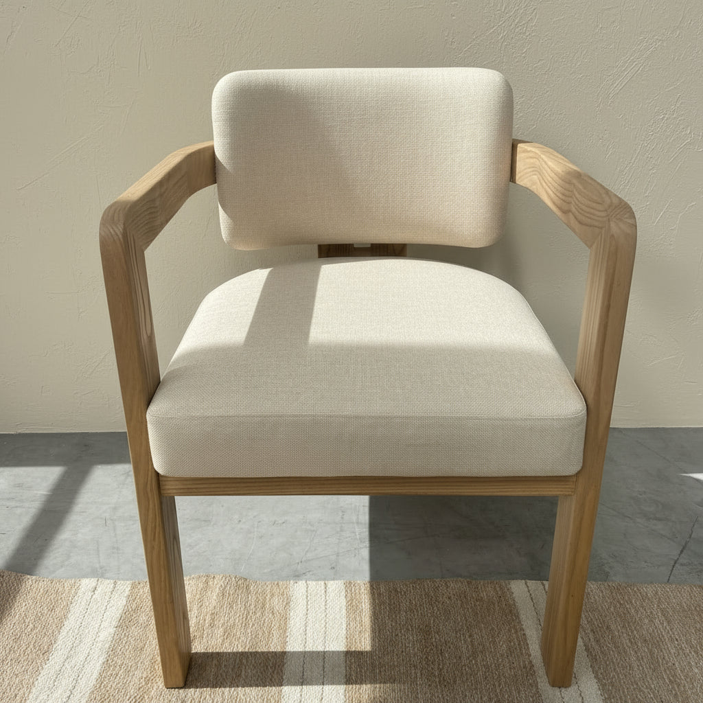 Teak Curved Arm Dining Chair - TH04 - Uneeka